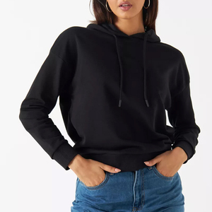 Sudadera Casual Oversize para Mujer VIBE CRAFT, 100% Algodón, Manga Caída, Tejido Personalizado, Patrón Liso Bordado - Product Image 1