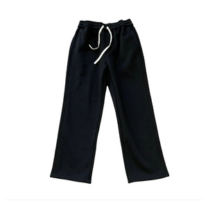 <b>Men's</b> <b>Black</b> Sweatpants Elastic Waist Drawstring Casual Fit Midweight Cotton Autumn Wear - Product Image 1