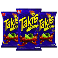 Chips de tortilla roulées Takiss Pickle Punch, saveur aneth piquant et épicé, 260g