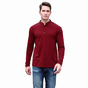 2026 <b>Top</b> Full Sleeve Polo Shirt <b>Maroon</b> Color Youth Outdoors Compression Polyester Cotton Shirt Long Sleeve Polo Shirt for Men's - Product Image 5