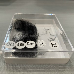 Extensions de cils volume en cheveux synthétiques, faites à la main, naturelles, longues, noir mat, bouquets préfabriqués, logo personnalisable, vente chaude - Product Image 1