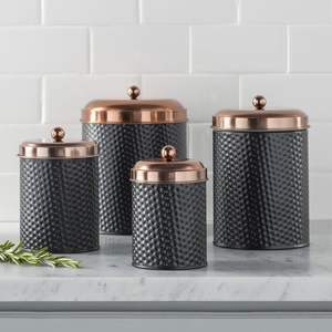 Juego de Recipientes para el Hogar de la Mejor Calidad, Diseño Clásico, Color Negro, Recipiente para Almacenar Azúcar, Café, Té y Pan, con Tapa de Madera, el Más Demandado - Product Image 6