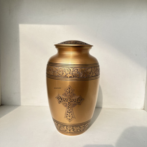 Urnes funéraires en aluminium personnalisées en gros pour cendres humaines adultes, grande capacité (200-220 pouces cubes), gravées, souvenir - Product Image 5