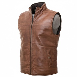 เสื้อกั๊กหนังแท้สำหรับผู้ชายรุ่นปี 2026 แฟชั่นลำลองสไตล์นักขี่มอเตอร์ไซค์ คุณภาพสูง เหมาะสำหรับการล่าสัตว์ - Product Image 1