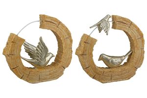 Designer Metal And Wooden <b>Christmas</b> Decor Centerpiece Blending Natural Wood Texture With Metallic Festive Accents - Product Image 5