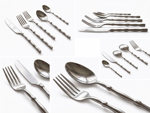 Ensemble de couverts de luxe moderne et élégant en acier inoxydable, 5 pièces, avec étui, finition miroir, promotion, pour hôtel - Product Image 6