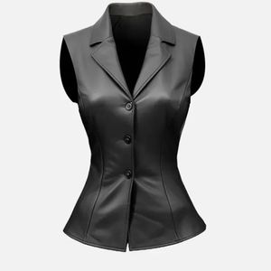 2026 new design <b>leather</b> vests for women Fashion Women PU <b>Leather</b> <b>Halter</b> Neck Bustier <b>Top</b> - Product Image 1