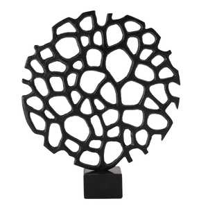Jaffs Exports Modern Abstract Aluminum Sculpture Irregular Geometric Design Handmade Artistic Eco-Friendly Tabletop <b>Decor</b> Living - Product Image 3