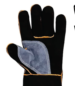 Gants de soudage BBQ en polyéthylène antidérapants, double couche, isolation thermique, paume doublée en flanelle, manchette longue de 14 pouces pour le travail - Product Image 3