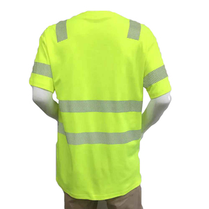 Chemises réfléchissantes haute visibilité à manches courtes, vêtements de travail de sécurité pour travaux de construction industrielle, fabrication sur mesure OEM - Product Image 3