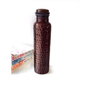 Hammered Texture Antique Finish Certified Copper Water <b>Bottle</b> BPA Free Leakproof In Stocked Factory Price - Product Image 4