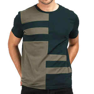 Camiseta Casual de Manga Corta con Cuello Redondo para Hombre, Corte Regular, Estilo Urbano, 100% Algodón, Tejido de Punto de Secado Rápido - Product Image 1