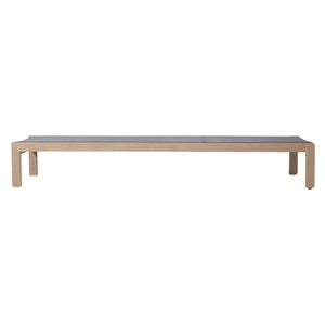 Chaise longue d'extérieur Emma moderne en teck avec dossier réglable en tissu textilène respirant pour piscine – Offre spéciale - Product Image 3