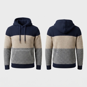 Compra al por Mayor de Suéteres con Capucha de Punto Personalizados para Hombre, 100% Algodón, Impermeables - Product Image 1
