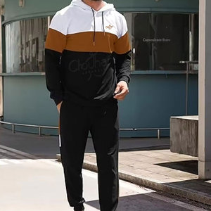 Hot Selling Fashionable Slim Fit <b>Men</b> Tracksuit Training Wear Comfortable <b>Pullover</b> <b>Men</b> Tracksuit - Product Image 3