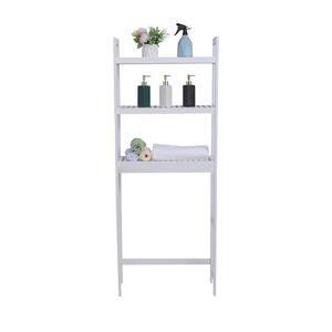 Mobiletto portaoggetti da bagno a 3 livelli in bambù con ripiani regolabili, multifunzionale e autoportante - Product Image 6