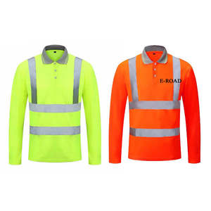 Camiseta Polo Reflectante de Alta Visibilidad, Manga Larga y Corta, Ropa de Trabajo de Seguridad, Uniforme Industrial Transpirable, Ropa de Seguridad de Neón - Product Image 2