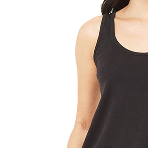Women's Solid Casual Breathable Quick Dry Eco-Friendly <b>Flowy</b> Tank <b>Top</b> with Spandex/Cotton Jersey Fabric ODM Supply - Product Image 2
