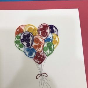 Tarjeta de Cumpleaños 3D Pop-Up con Quilling, Elegante Diseño de Cupcake y Globos, Hecha a Mano con Papel, Regalo - Product Image 1