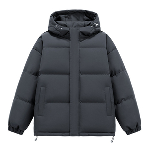 Veste matelassée unisexe de haute qualité en gros, avec logo personnalisé, impression OEM, imperméable, à capuche, pour l'hiver, avec logo frontal, en coton pour l'extérieur - Product Image 6