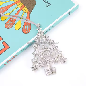 <b>Christmas</b> <b>Tree</b> Shape Metal With Diamond Pendant <b>Christmas</b> Pendant - Product Image 5