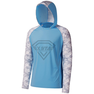 เสื้อฮู้ดดี้ตกปลาแบบมีฮู้ดลายพรางสำหรับผู้ชาย พรีเมียมสั่งทำพิเศษ ป้องกันแสงแดด น้ำหนักเบา แขนยาว UPF 50 ระบายอากาศได้ดี แห้งเร็ว เหมาะสำหรับกิจกรรมกลางแจ้ง - Product Image 5