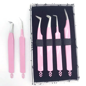 Pince à épiler en acier inoxydable avec logo personnalisé, durable, antistatique, pointe lisse, acier inoxydable japonais J2, emballage personnalisé - Product Image 1