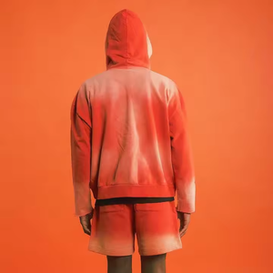 ชุดเซ็ตเสื้อฮู้ดดี้และกางเกงขาสั้นผ้าฝ้ายพิมพ์ลายวินเทจสำหรับผู้ชายไซส์ใหญ่ ใส่สบาย ระบายอากาศได้ดี เหมาะสำหรับฤดูหนาว - Product Image 4