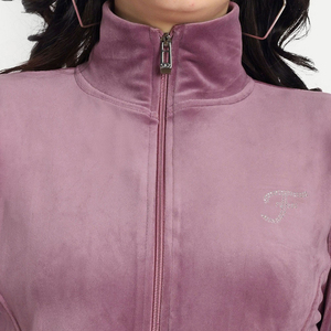 Survêtement en velours pour femme avec logo personnalisé, ensemble de jogging en velours, tenue de sport en velours - Product Image 6
