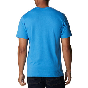 Camiseta de Manga Corta con Cuello Redondo Azul para Hombre, 100% Algodón, Corte Regular, Color Sólido Informal, Tejido de Punto Jersey - Product Image 4