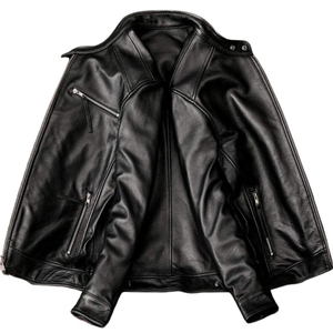 New Fashion Mens Leather <b>Biker</b> <b>Jacket</b> Premium Quality Motorcycle Leather <b>Jacket</b> For Men Trendy Outerwear - Product Image 3
