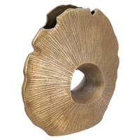 Vase décoratif en laiton de qualité supérieure, forme ronde, finition antique, pour l'intérieur de la maison, style abstrait