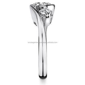 Anillo de Compromiso de Plata de Ley 925 con Corte Redondo y Diamante, para Mujeres Modernas, Certificado IGI, Claridad VVS, Joyería de Regalo - Product Image 4