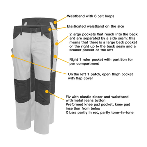 Men's Safety <b>Work</b> Trousers with Reflective Multi-Pockets Customizable <b>Waterproof</b> Safety Working Pants at Wholesale Price - Product Image 3