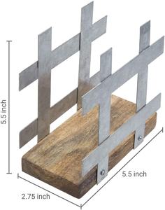 Servilletero de papel de metal y madera para el hogar Restaurante hoteles y totalmente personalizable - Product Image 2