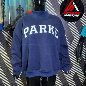 เสื้อสเวตเชิ้ตคอกลมสีน้ำเงินกรมท่าแบบยูนิเซ็กซ์ พิมพ์ลายตัวอักษร Parke ทรงปกติ ผ้าฝ้ายถัก ใส่ได้ในฤดูใบไม้ร่วง แพ็ค 2 ชิ้น คุณภาพสูง - Product Image 1