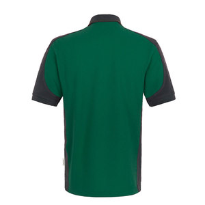 Men's <b>Navy</b> Blue Color Blocked Knitted <b>Polo</b> <b>Shirt</b> Short Sleeve Breathable Casual Regular Fit 100% Polyester - Product Image 2
