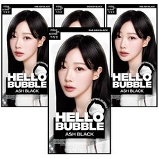 Mise-en-scene Hello Bubble Ash Tinta per Capelli Nera, Confezione da 4, Prodotto Scontato - Product Image 1