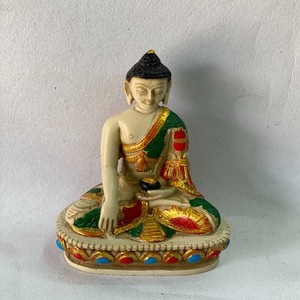 Estatua de Buda Pintada a Mano en Resina, Escultura Religiosa Budista de Forma Irregular, Nepal Asthamangal - Decoración Navideña, Regalo - Product Image 6