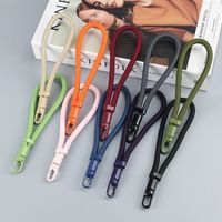 Dragonne de poignet pour téléphone à fermoir métallique autobloquant, cordon court tressé réglable anti-perte, attache universelle pour téléphone portable