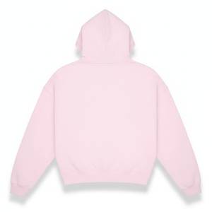 เสื้อฮู้ดสีชมพูอ่อนขนาดใหญ่พิเศษ ผ้าฝ้ายฟลีซ 100% ใส่ได้ทั้งชายและหญิง สไตล์ลำลองสำหรับฤดูใบไม้ร่วง - Product Image 3