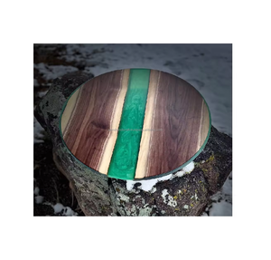 Set of 4 Lightweight Wood and Resin Classic Coasters Bulk Pack-<b>round</b> <b>Table</b> <b>Mats</b> & Pads with Unique Pattern - Product Image 5