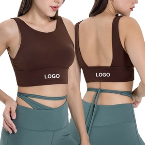Camiseta sin mangas de alto impacto para mujer nueva personalizada al por mayor belleza espalda deportes Yoga sujetador acolchado a prueba de golpes camisetas de entrenamiento para mujer ropa deportiva - Product Image 1