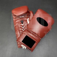 Guantes de Boxeo Profesionales Personalizables de Primera Calidad, con Cordones, para Entrenamiento de Kick Boxing, Transpirables y que Absorben la Humedad