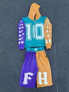 High Quality Streetwear Men Tracksuit Set <b>Light</b> Print Embroidery Nylon Jacket and Nylon Shorts Two Piece Set for Men - Product Image 5
