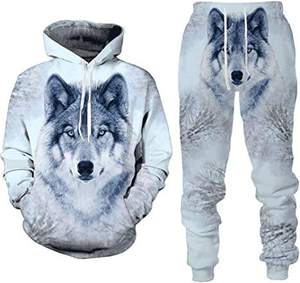 Conjunto Deportivo de Sudadera con Capucha y Pantalones de Chándal para Hombre y Mujer, Sublimación Sólida, 100% Poliéster, Ligero, Invierno, Personalizado - Product Image 2