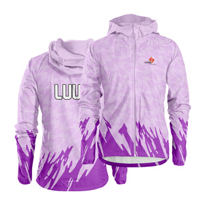 Veste coupe-vent à capuche personnalisée OEM, tissu recyclé écologique, résistant à l'eau, vêtements de sport d'extérieur - Product Image 4