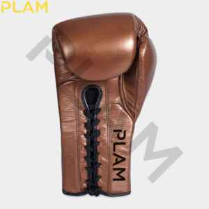 Guantes de boxeo profesionales de cuero vacuno con cordones para entrenamiento y combate. - Product Image 3
