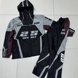 Vêtements de jogging personnalisés, veste coupe-vent et pantalon de survêtement, fermeture éclair, logo personnalisé, coupe-vent en nylon, survêtements, dernier design - Product Image 2