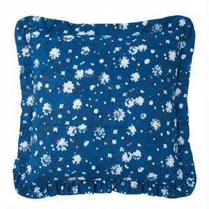 Handmade Bohemian Cotton Frill <b>Cushion</b> Cover Indian Block <b>Print</b> Floral Throw Pillows Luxury Boho Raffle Pillow Covers - Product Image 4